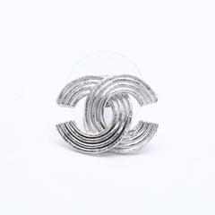CHANEL Cocomark Earrings Accessories Weight Approx. 1.38g 00A Stamp Metal Silver One Ear Good Condition Used 4c073507