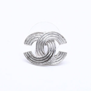 CHANEL Cocomark Earrings Accessories Weight Approx. 1.38g 00A Stamp Metal Silver One Ear Good Condition Used 4c073507