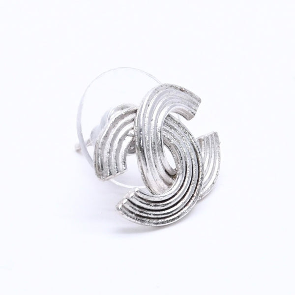 CHANEL Cocomark Earrings Accessories Weight Approx. 1.38g 00A Stamp Metal Silver One Ear Good Condition Used 4c073507
