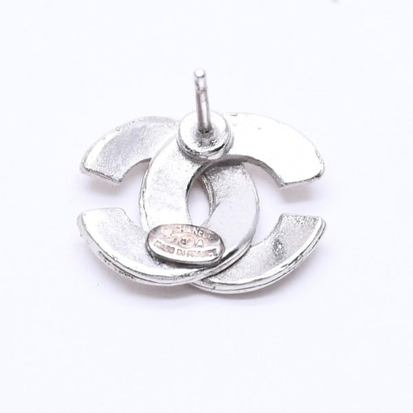 CHANEL Cocomark Earrings Accessories Weight Approx. 1.38g 00A Stamp Metal Silver One Ear Good Condition Used 4c073507