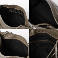 Load image into Gallery viewer, BALENCIAGA バレンシアガ ル シティ スモール ハンドバッグ 811442 ショルダーバッグ カーキ スタッズ ブロンズ金具 108 5240 美品 中古 4a004345