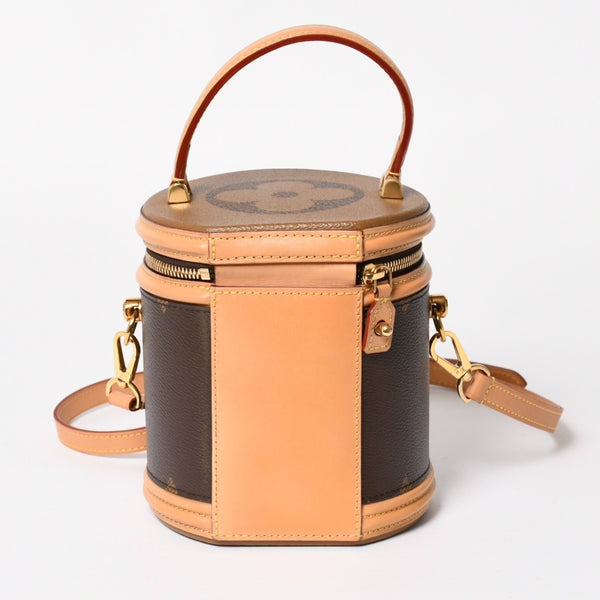 極美品 LOUIS VUITTON ルイヴィトン カンヌ バニティバッグ モノグラム ジャイアント M44603 ブラウン モノグラム リバース ショルダーバッグ 中古 4a004342