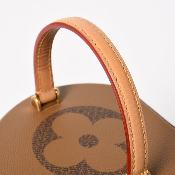 極美品 LOUIS VUITTON ルイヴィトン カンヌ バニティバッグ モノグラム ジャイアント M44603 ブラウン モノグラム リバース ショルダーバッグ 中古 4a004342