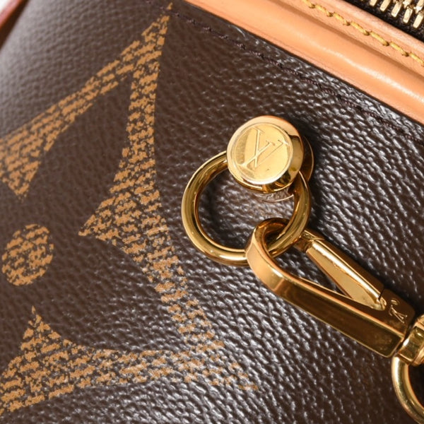 極美品 LOUIS VUITTON ルイヴィトン カンヌ バニティバッグ モノグラム ジャイアント M44603 ブラウン モノグラム リバース ショルダーバッグ 中古 4a004342