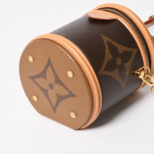 極美品 LOUIS VUITTON ルイヴィトン カンヌ バニティバッグ モノグラム ジャイアント M44603 ブラウン モノグラム リバース ショルダーバッグ 中古 4a004342