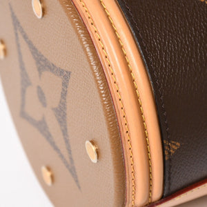 極美品 LOUIS VUITTON ルイヴィトン カンヌ バニティバッグ モノグラム ジャイアント M44603 ブラウン モノグラム リバース ショルダーバッグ 中古 4a004342
