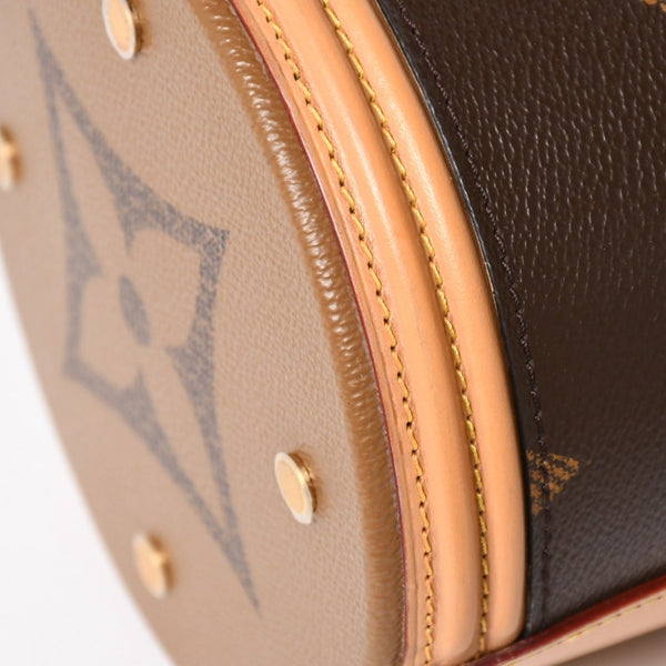 極美品 LOUIS VUITTON ルイヴィトン カンヌ バニティバッグ モノグラム ジャイアント M44603 ブラウン モノグラム リバース ショルダーバッグ 中古 4a004342