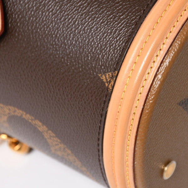 極美品 LOUIS VUITTON ルイヴィトン カンヌ バニティバッグ モノグラム ジャイアント M44603 ブラウン モノグラム リバース ショルダーバッグ 中古 4a004342