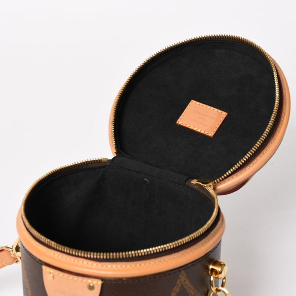 極美品 LOUIS VUITTON ルイヴィトン カンヌ バニティバッグ モノグラム ジャイアント M44603 ブラウン モノグラム リバース ショルダーバッグ 中古 4a004342