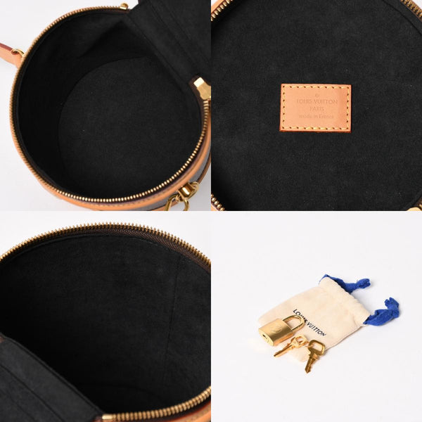 極美品 LOUIS VUITTON ルイヴィトン カンヌ バニティバッグ モノグラム ジャイアント M44603 ブラウン モノグラム リバース ショルダーバッグ 中古 4a004342