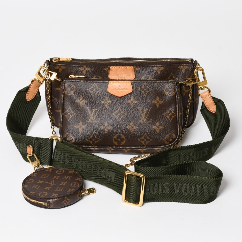 Very Good Condition LOUIS VUITTON Monogram Multi-Pochette Accessories Khaki Shoulder Bag M44813 Used 4a004369