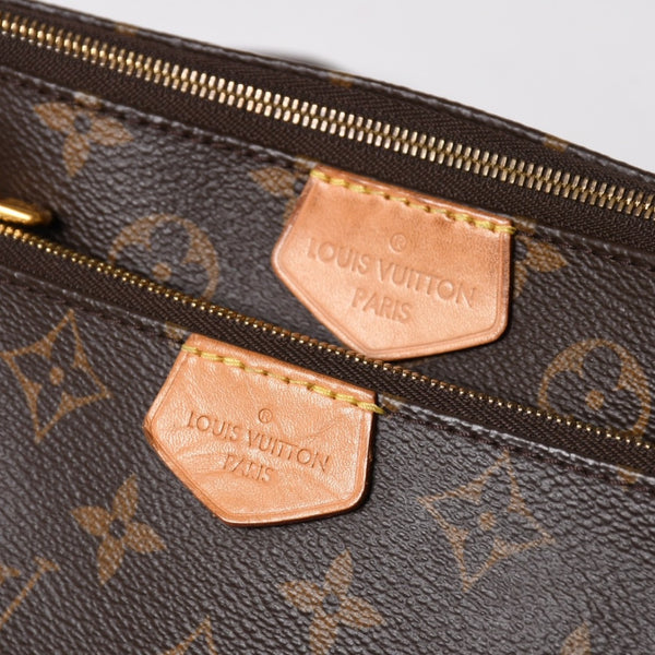 極美品 LOUIS VUITTON ルイヴィトン モノグラム ミュルティポシェット アクセソワール カーキ ショルダーバッグ M44813 中古 4a004369
