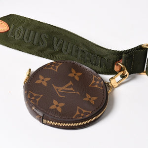 極美品 LOUIS VUITTON ルイヴィトン モノグラム ミュルティポシェット アクセソワール カーキ ショルダーバッグ M44813 中古 4a004369