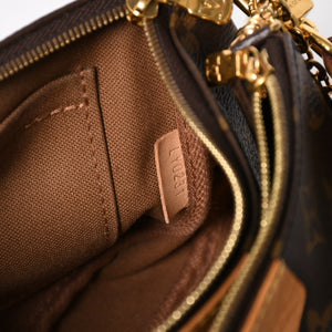 極美品 LOUIS VUITTON ルイヴィトン モノグラム ミュルティポシェット アクセソワール カーキ ショルダーバッグ M44813 中古 4a004369