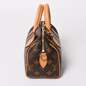 Very good condition LOUIS VUITTON Shoulder bag Speedy Bandouliere 20 M46222 Leather PVC Brown Gold hardware Used 4a004346