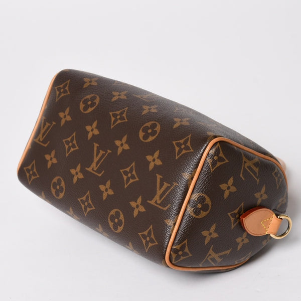 Very good condition LOUIS VUITTON Shoulder bag Speedy Bandouliere 20 M46222 Leather PVC Brown Gold hardware Used 4a004346