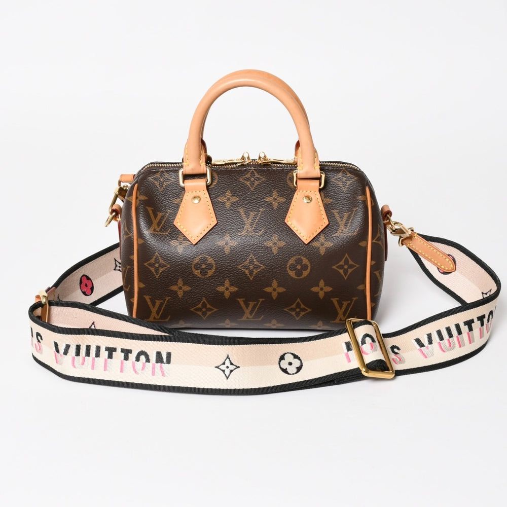 Very good condition LOUIS VUITTON Shoulder bag Speedy Bandouliere 20 M46222 Leather PVC Brown Gold hardware Used 4a004346