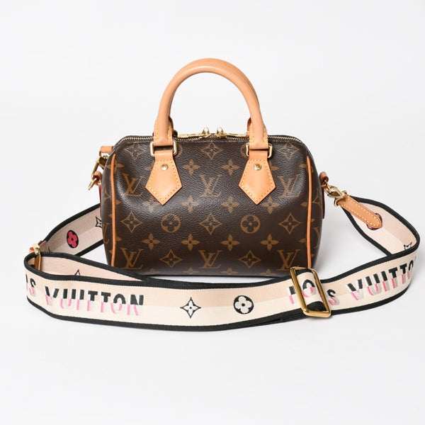 Very good condition LOUIS VUITTON Shoulder bag Speedy Bandouliere 20 M46222 Leather PVC Brown Gold hardware Used 4a004346