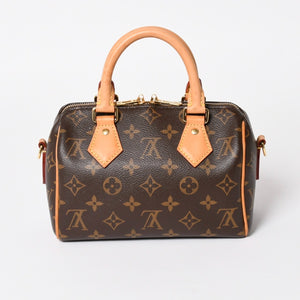 Very good condition LOUIS VUITTON Shoulder bag Speedy Bandouliere 20 M46222 Leather PVC Brown Gold hardware Used 4a004346