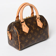 画像をギャラリービューアに読み込む, 極美品 LOUIS VUITTON ルイヴィトン ショルダーバッグ スピーディバンドリエール20 M46222 レザー PVC ブラウン ゴールド金具 中古 4a004346