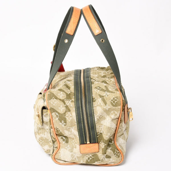 LOUIS VUITTON ルイヴィトン モノグラモフラージュ デニム ジャスミン ハンドバッグ M95772 カーキ 村上隆 廃盤 美品 中古 4a004387
