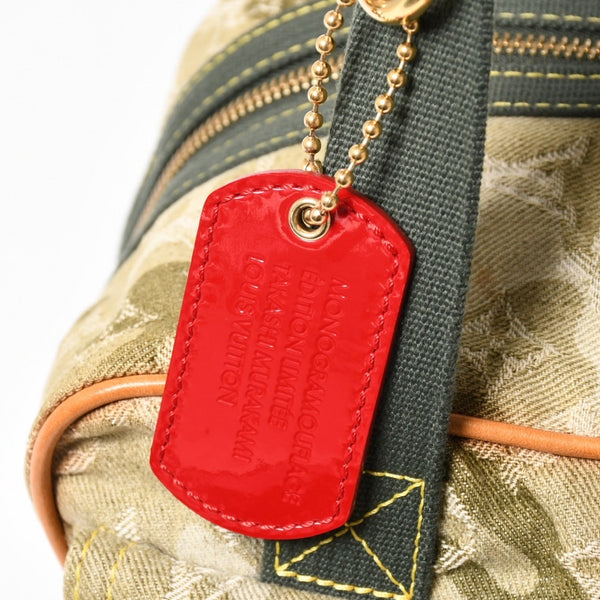 LOUIS VUITTON ルイヴィトン モノグラモフラージュ デニム ジャスミン ハンドバッグ M95772 カーキ 村上隆 廃盤 美品 中古 4a004387