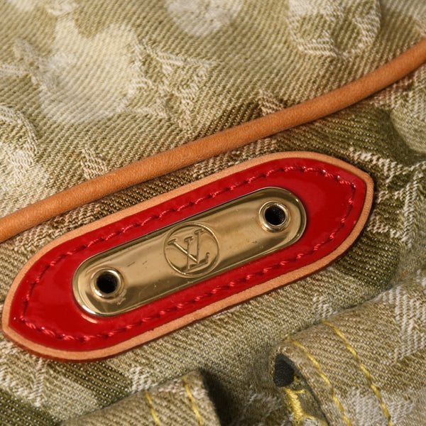 LOUIS VUITTON ルイヴィトン モノグラモフラージュ デニム ジャスミン ハンドバッグ M95772 カーキ 村上隆 廃盤 美品 中古 4a004387