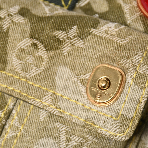 LOUIS VUITTON ルイヴィトン モノグラモフラージュ デニム ジャスミン ハンドバッグ M95772 カーキ 村上隆 廃盤 美品 中古 4a004387