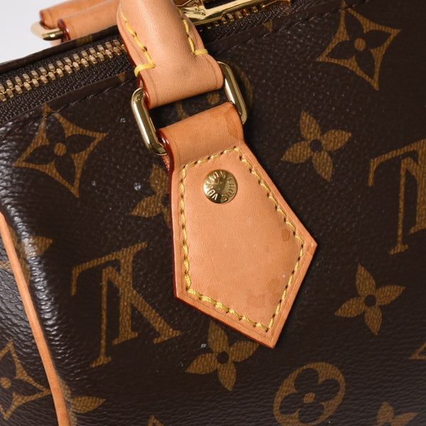 Very good condition LOUIS VUITTON Shoulder bag Speedy Bandouliere 20 M46222 Leather PVC Brown Gold hardware Used 4a004346