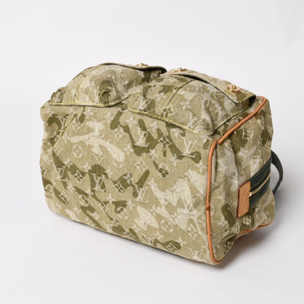 LOUIS VUITTON ルイヴィトン モノグラモフラージュ デニム ジャスミン ハンドバッグ M95772 カーキ 村上隆 廃盤 美品 中古 4a004387
