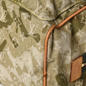 LOUIS VUITTON ルイヴィトン モノグラモフラージュ デニム ジャスミン ハンドバッグ M95772 カーキ 村上隆 廃盤 美品 中古 4a004387