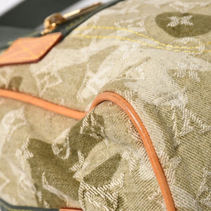 LOUIS VUITTON ルイヴィトン モノグラモフラージュ デニム ジャスミン ハンドバッグ M95772 カーキ 村上隆 廃盤 美品 中古 4a004387