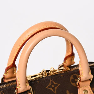 Very good condition LOUIS VUITTON Shoulder bag Speedy Bandouliere 20 M46222 Leather PVC Brown Gold hardware Used 4a004346