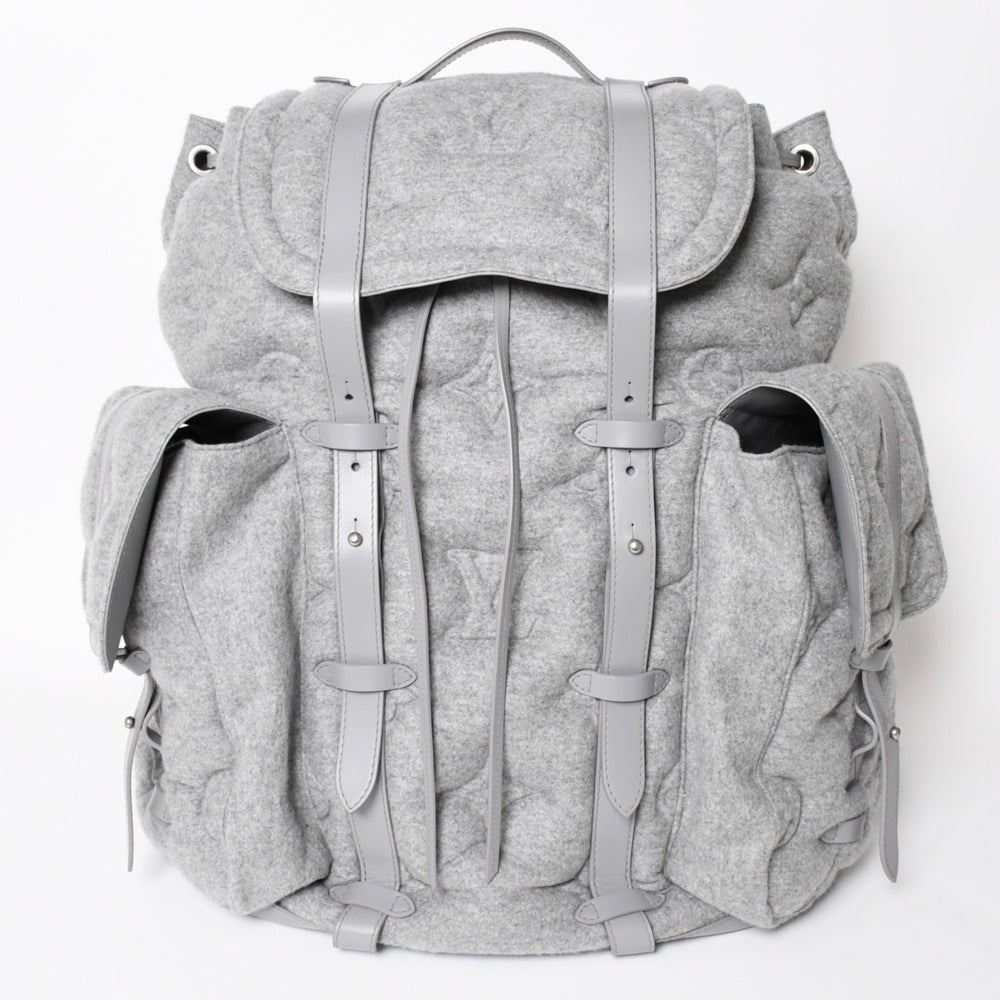 Like new LOUIS VUITTON 19AW Christopher XL Backpack M55252 Monogram Virgil Abloh Gray Used 4a003583