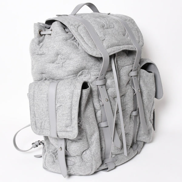 Like new LOUIS VUITTON 19AW Christopher XL Backpack M55252 Monogram Virgil Abloh Gray Used 4a003583