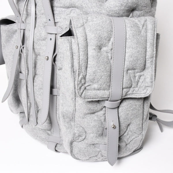 Like new LOUIS VUITTON 19AW Christopher XL Backpack M55252 Monogram Virgil Abloh Gray Used 4a003583