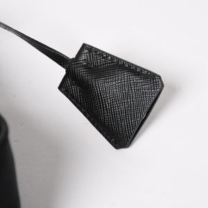 極美品 PRADA プラダ ホーボー ハンドバッグ MV515 トライアングルロゴ 三角ロゴプレート ナイロン ブラック 中古 4a004353
