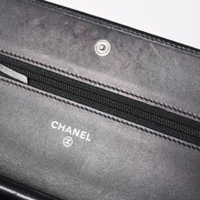 画像をギャラリービューアに読み込む, CHANEL シャネル カンボンライン チェーンウォレット A46646 マトラッセ 18番台 ラムスキン ココマーク エナメル ブラック ピンク 美品 中古 4a004344