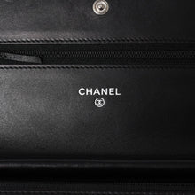 画像をギャラリービューアに読み込む, CHANEL シャネル カンボンライン チェーンウォレット A46646 マトラッセ 18番台 ラムスキン ココマーク エナメル ブラック ピンク 美品 中古 4a004344