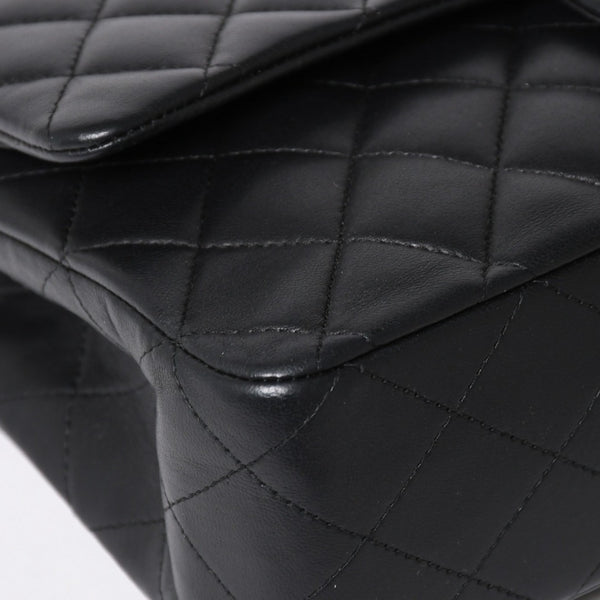 極美品 CHANEL シャネル マトラッセ25 Wフラップ Wチェーンショルダーバッグ 19番台 ココマーク ラムスキン シルバー金具 中古 4a004347