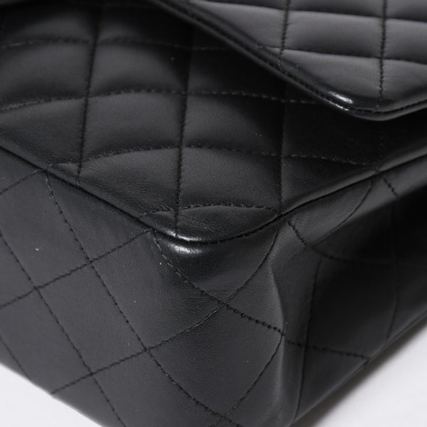 極美品 CHANEL シャネル マトラッセ25 Wフラップ Wチェーンショルダーバッグ 19番台 ココマーク ラムスキン シルバー金具 中古 4a004347