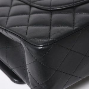 極美品 CHANEL シャネル マトラッセ25 Wフラップ Wチェーンショルダーバッグ 19番台 ココマーク ラムスキン シルバー金具 中古 4a004347