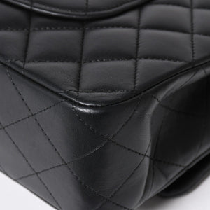 極美品 CHANEL シャネル マトラッセ25 Wフラップ Wチェーンショルダーバッグ 19番台 ココマーク ラムスキン シルバー金具 中古 4a004347