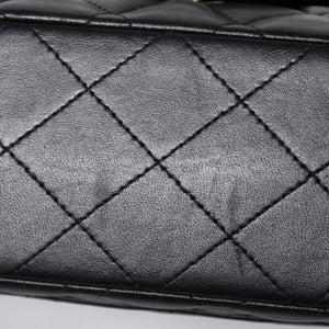極美品 CHANEL シャネル マトラッセ25 Wフラップ Wチェーンショルダーバッグ 19番台 ココマーク ラムスキン シルバー金具 中古 4a004347