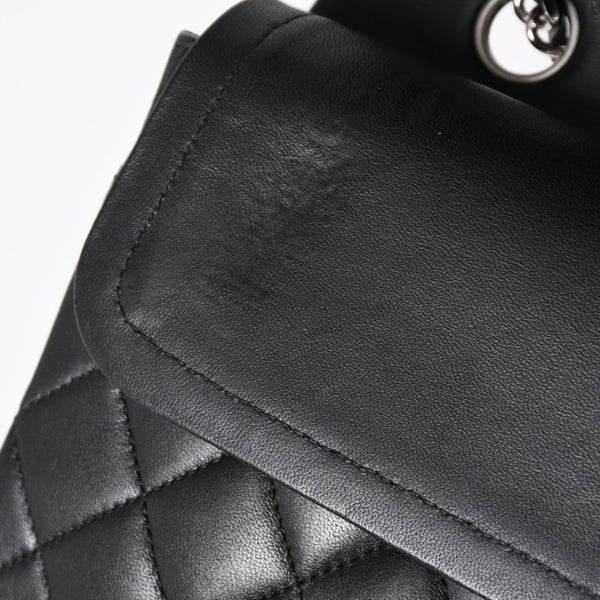 極美品 CHANEL シャネル マトラッセ25 Wフラップ Wチェーンショルダーバッグ 19番台 ココマーク ラムスキン シルバー金具 中古 4a004347