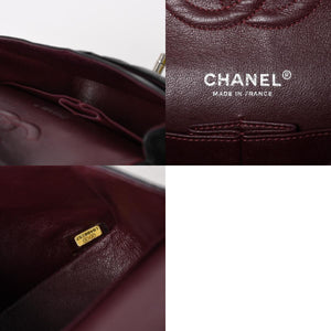 極美品 CHANEL シャネル マトラッセ25 Wフラップ Wチェーンショルダーバッグ 19番台 ココマーク ラムスキン シルバー金具 中古 4a004347