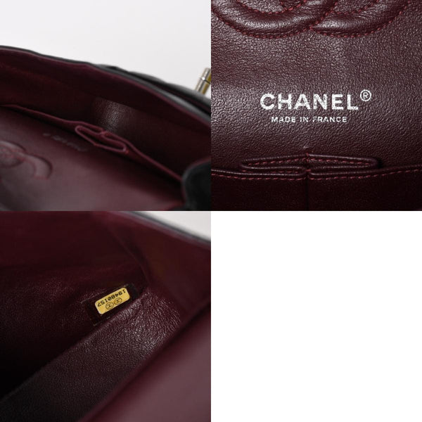 極美品 CHANEL シャネル マトラッセ25 Wフラップ Wチェーンショルダーバッグ 19番台 ココマーク ラムスキン シルバー金具 中古 4a004347