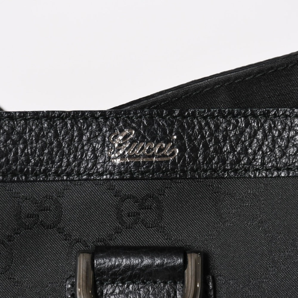 Very Good Condition GUCCI Gucci Tote Bag Handbag Black GG Nylon Silver Hardware 293580 Used 4a003027