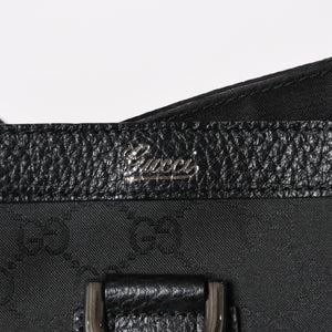 Very Good Condition GUCCI Gucci Tote Bag Handbag Black GG Nylon Silver Hardware 293580 Used 4a003027