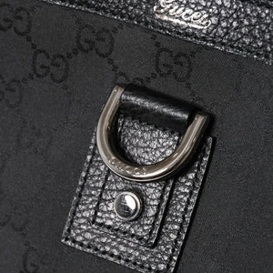 Very Good Condition GUCCI Gucci Tote Bag Handbag Black GG Nylon Silver Hardware 293580 Used 4a003027